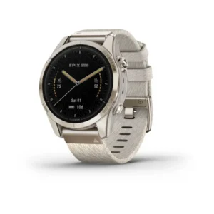 Garmin Epix Pro Gen 2 42 mm Sapphire Jasnozłoty z kremowo wrzosowym paskiem nylonowym [010-02802-20]